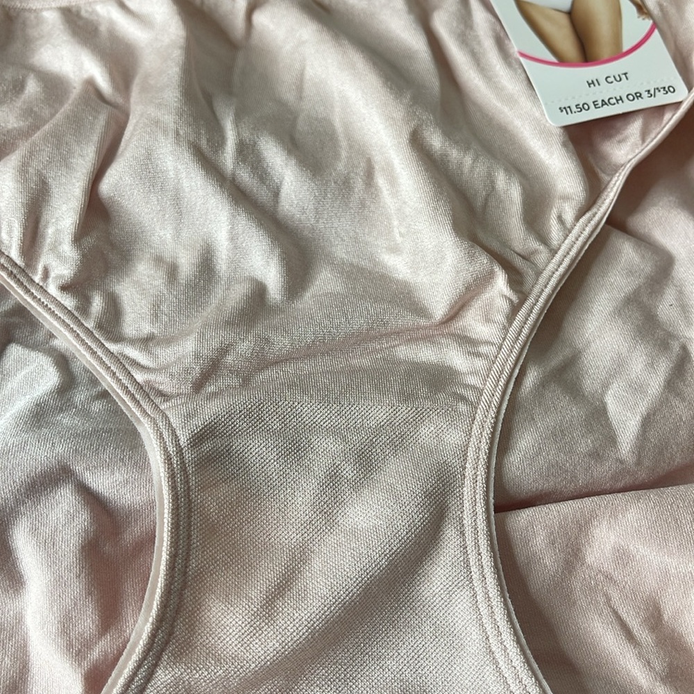 Jockey Smooth & Shine Hi-Cut Panties 3 Pairs Size XL / 8 - Picture 4 of 9
